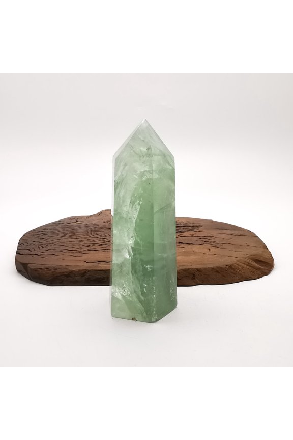Green fluorite Crystal Towers ~ Natural Healing Crystal Point Obelisk for Reiki Healing and Crystal Grid 0.822kg