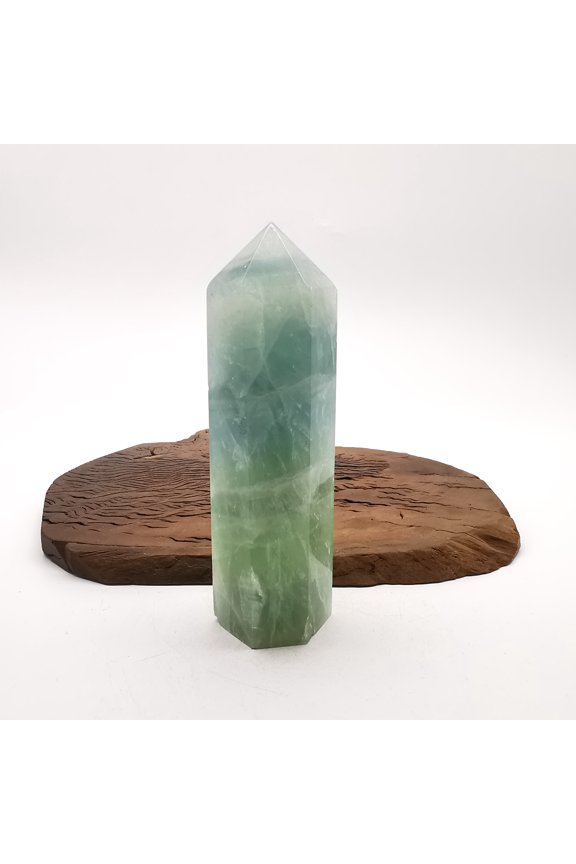 Green fluorite Crystal Towers ~ Natural Healing Crystal Point Obelisk for Reiki Healing and Crystal Grid 0.833kg