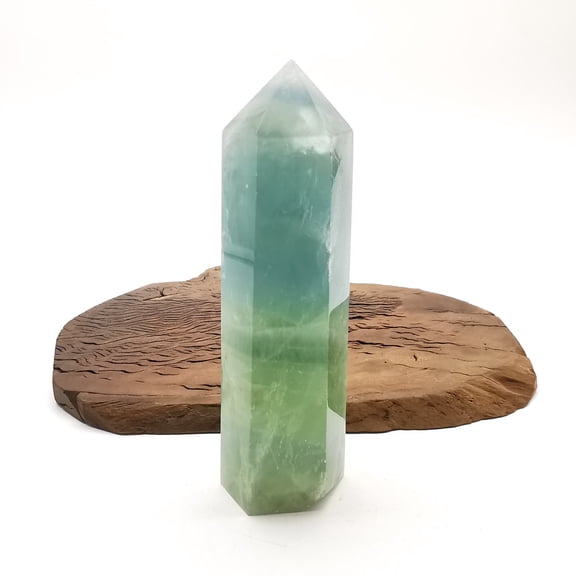 Green fluorite Crystal Towers ~ Natural Healing Crystal Point Obelisk for Reiki Healing and Crystal Grid 0.913kg
