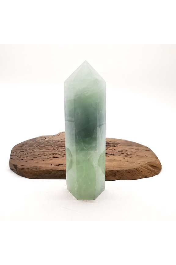 Green fluorite Crystal Towers ~ Natural Healing Crystal Point Obelisk for Reiki Healing and Crystal Grid 0.9kg