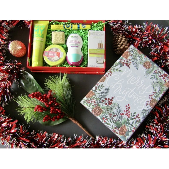 Green holiday mini gift box