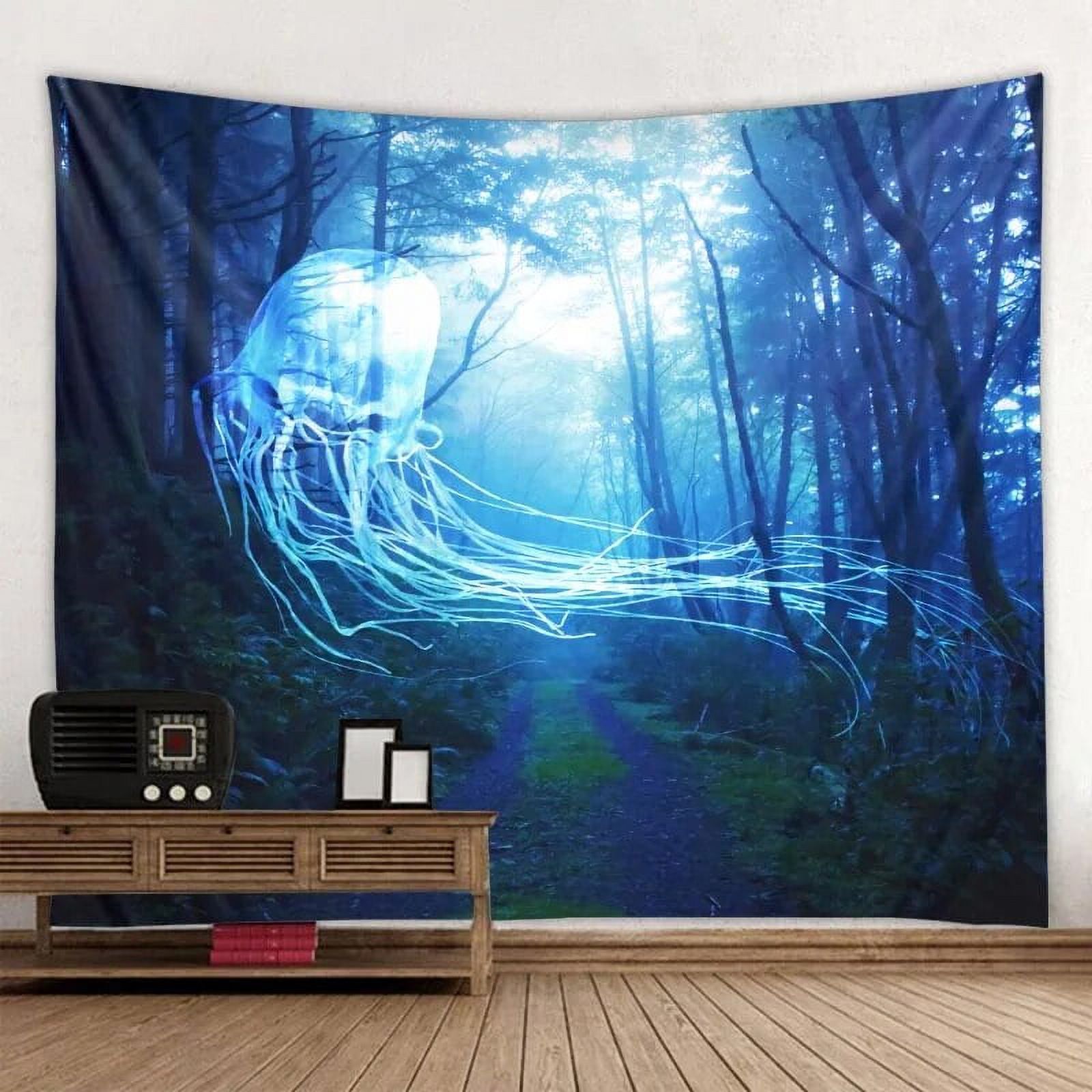 Green jungle tapestry beautiful natural forest large wall hanging