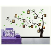 Photo Frame Tree Memory Tree Wall Decal DIY PVC Transparent Film for Kindergarten Living Room Children's Room TV Sofa Background Wall Art Decors Window Dressing