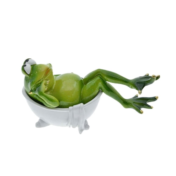 Green pastoral garden big frog resin handicraft ornaments bathtub big frog