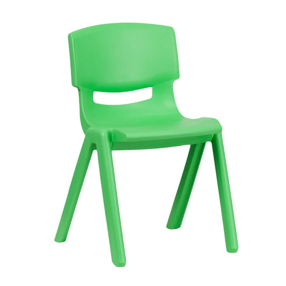 Green plastic stack chair YU-YCX-004-GREEN-GG