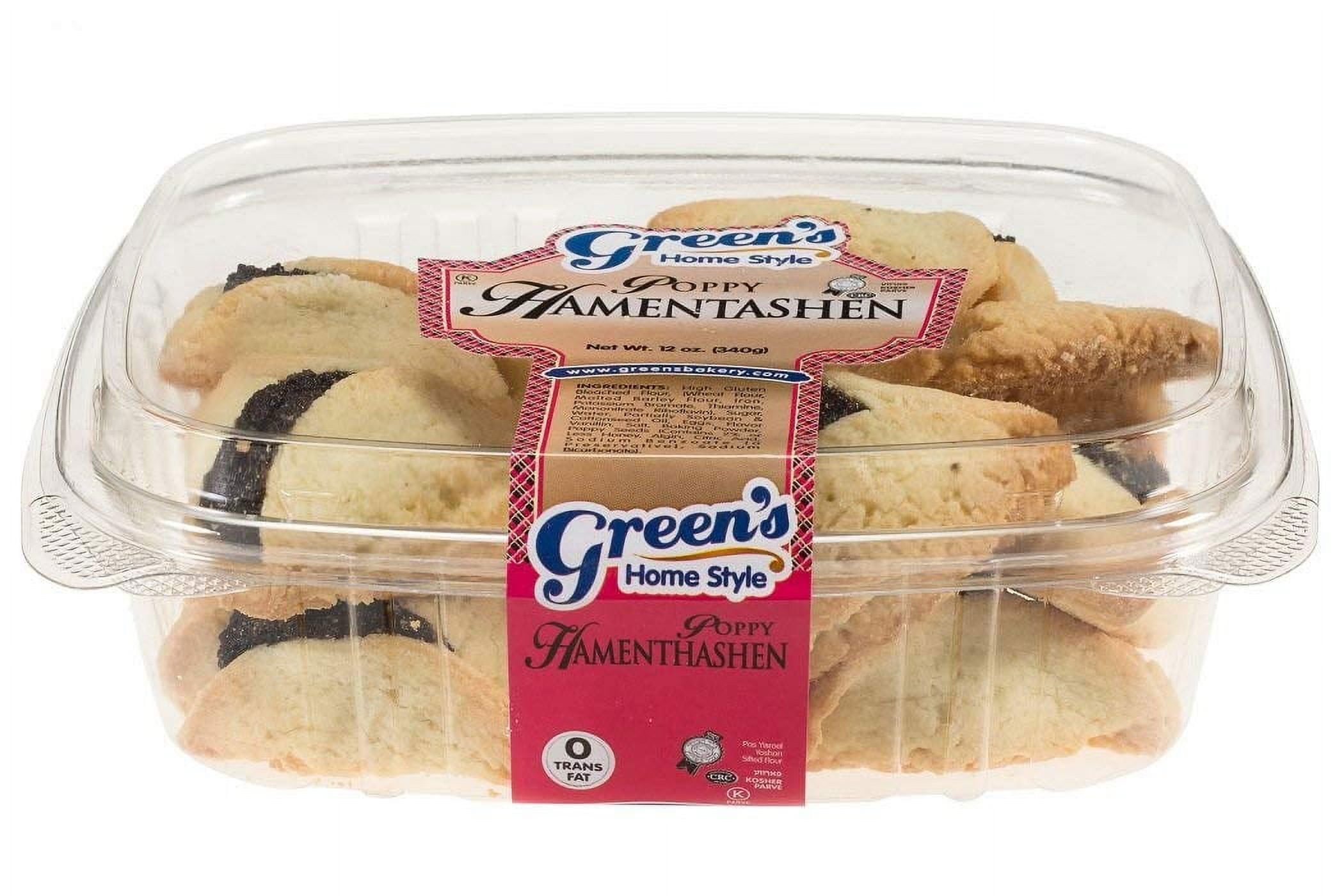 Green's Bakery Poppy Hamantashen, 6 Pack 12 oz. Buttery, Fresh and