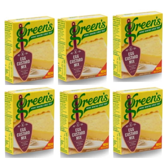 Green's Egg Custard Mix, British Home Baking Since 1902 - (Pack of 6)