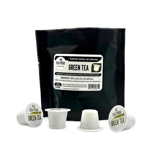 Green tea pods compatible with OriginalLine, singleserve tea for
