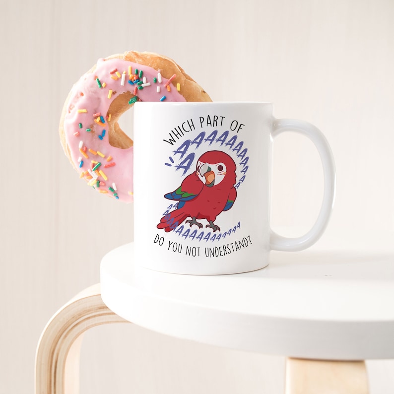 Picture of Green-winged Macaw Coffee Mug, Pet Parrot Gift, Bird Lover, Macaw Mom ...
