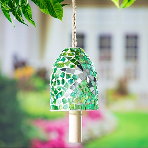 Green with Dragonfly Mosaic Bell Chime