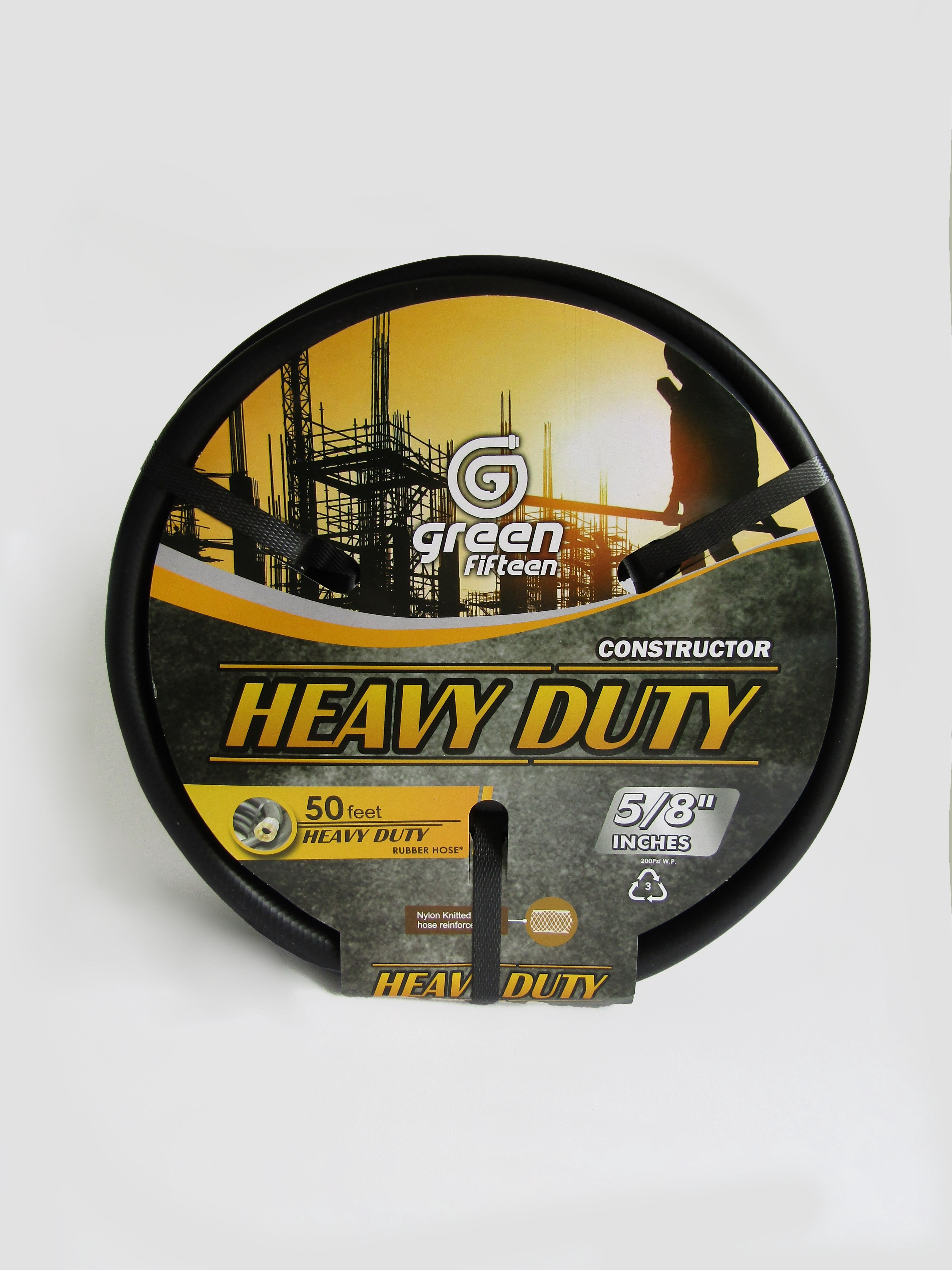 Greenfifteen 5/8" x 50 Ft Heavy Duty Commercial Grade Garden Hose