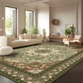 thumbnail image 1 of Pentantan 5'x7' Area Rugs for Living Room, Boho Vintage Soft Washable Rug with Non Slip Backing for Bedroom, Green, 1 of 8