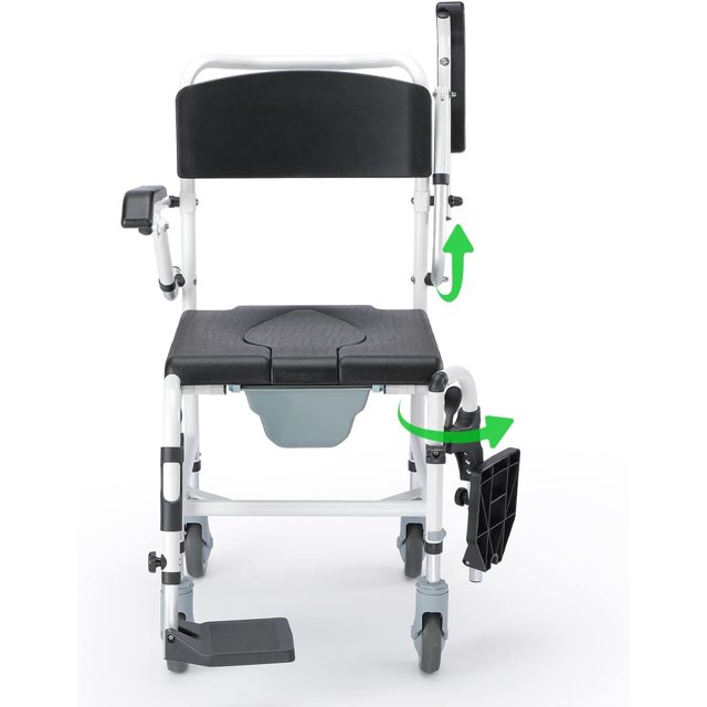 GreenChief Shower Chair with WheelsRolling Shower Chair with Drop Arms