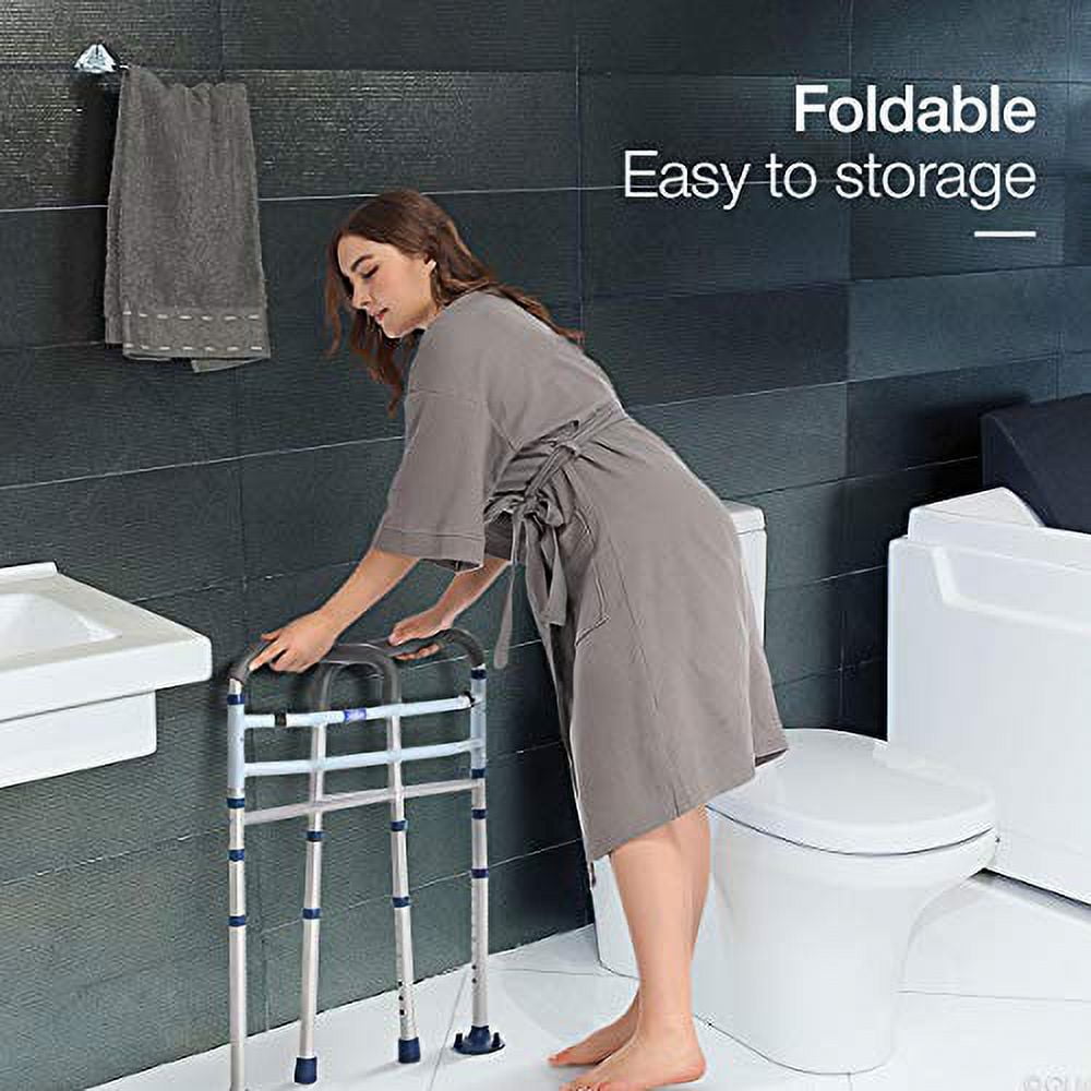 GreenChief Toilet Safety Rails Foldable, Stand Alone Toilet Frame