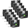 thumbnail image 1 of GreenCycle 0.47" Black on Clear Laminated Label Maker Tape - 10 Pack, 1 of 7