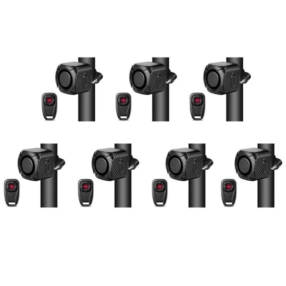 GreenCycle Two-Way Rechargeable Bike Alarm with Remote, Bike Alarm and Tracker,121dB Super Loud,4Volume Settings,984ft Wireless Range, for Ebike Motorcycle Bicycle Car Mobility Scooter,7Pcs