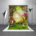 thumbnail image 1 of GreenDecor 5X7ft Fairy Tale Forest Mushroom Newborn Photography Background Photo Studio Backdrop, 1 of 5