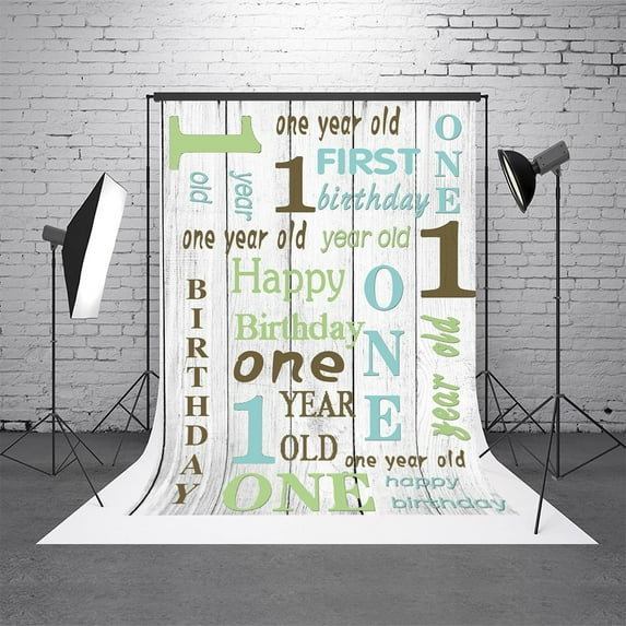 GreenDecor 5X7ft Happy Birthday Photography Backdrops Birthday Backdrop For Photography Kids Party Background For Photo Studio