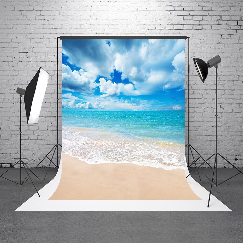 GreenDecor 5X7ft Photography Background Beach Backdrops For Studio ...