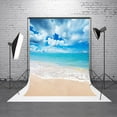 thumbnail image 1 of GreenDecor 5X7ft Photography Background Beach Backdrops For Studio Photo Props Cloth, 1 of 5