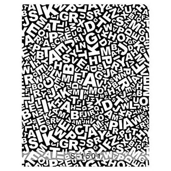 GreenDecor 5x7ft Black and White English Alphabet Letters Words Photography Studio Backdrop Background