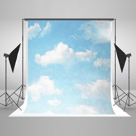 GreenDecor 5x7ft Blue Sky White Cloud Shooting as Flying Photography Backdrop Background Props for Studio