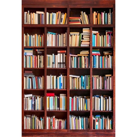 GreenDecor 5x7ft Bookshelf Background Bookcase Photography Backdrop Library Book Store Kid Adult Boy Girl Student Lovers Teenagers Portrait Photoshoot Studio Props Video Drape