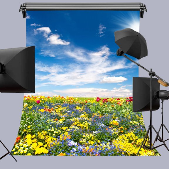 GreenDecor 5x7ft Flowers Digital Printed Photography Backdrop Prop Photo Background