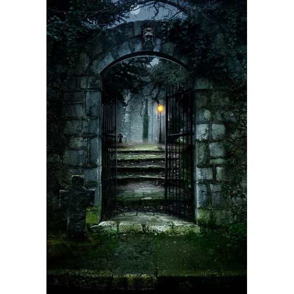 GreenDecor 5x7ft Halloween Theme Dark Haunted Old House Photography Backdrops Indoor Studio Backgrounds Photo Props