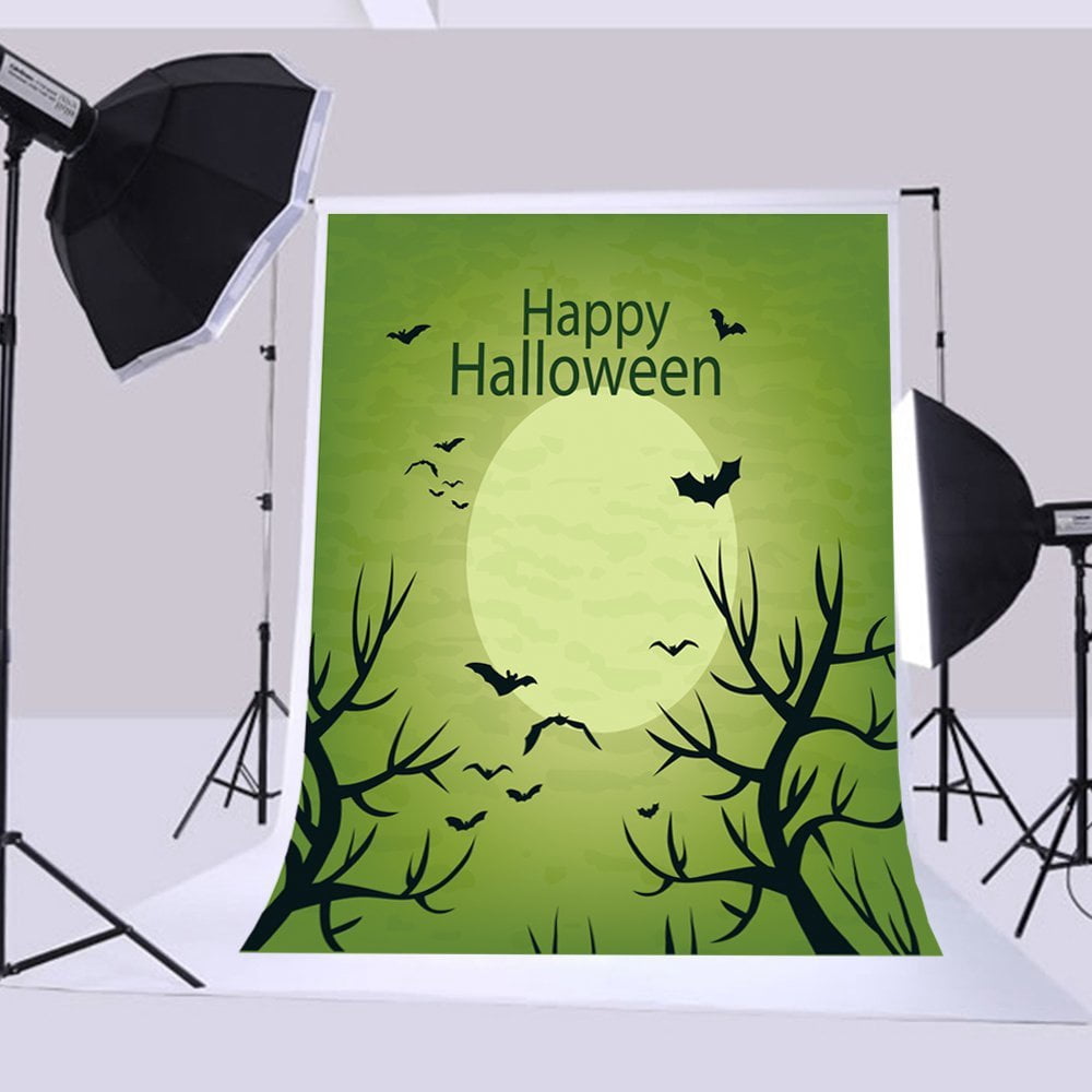 GreenDecor 5x7ft Halloween backdrop Bats Moon Kiln Photography ...