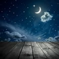 thumbnail image 1 of GreenDecor 5x7ft Night Sky Moon Stars Wood Floor Newborns Children Photography Backdrop Prop Photo Background, 1 of 3