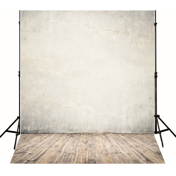 GreenDecor 5x7ft Photo Backdrop Printed Photography Backgrounds Brick Wall and Wood Floor Photography Backdrop