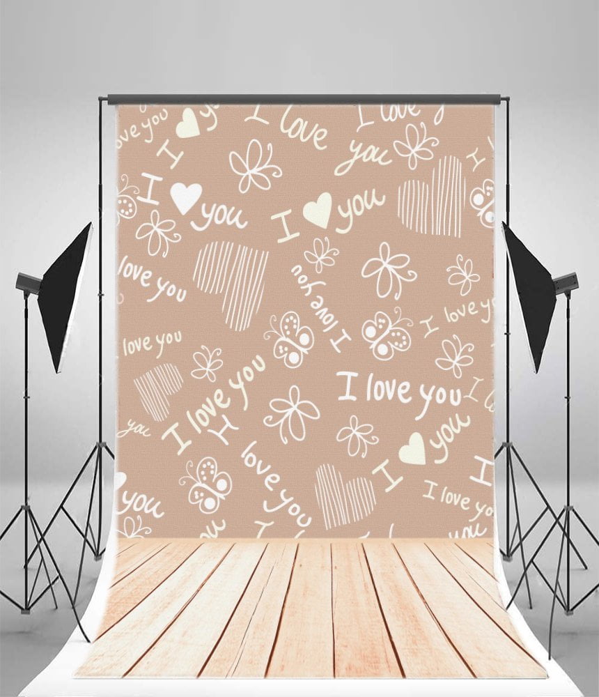 GreenDecor 5x7ft Photography Backdrop Love Theme Wallpaper Room Decor ...