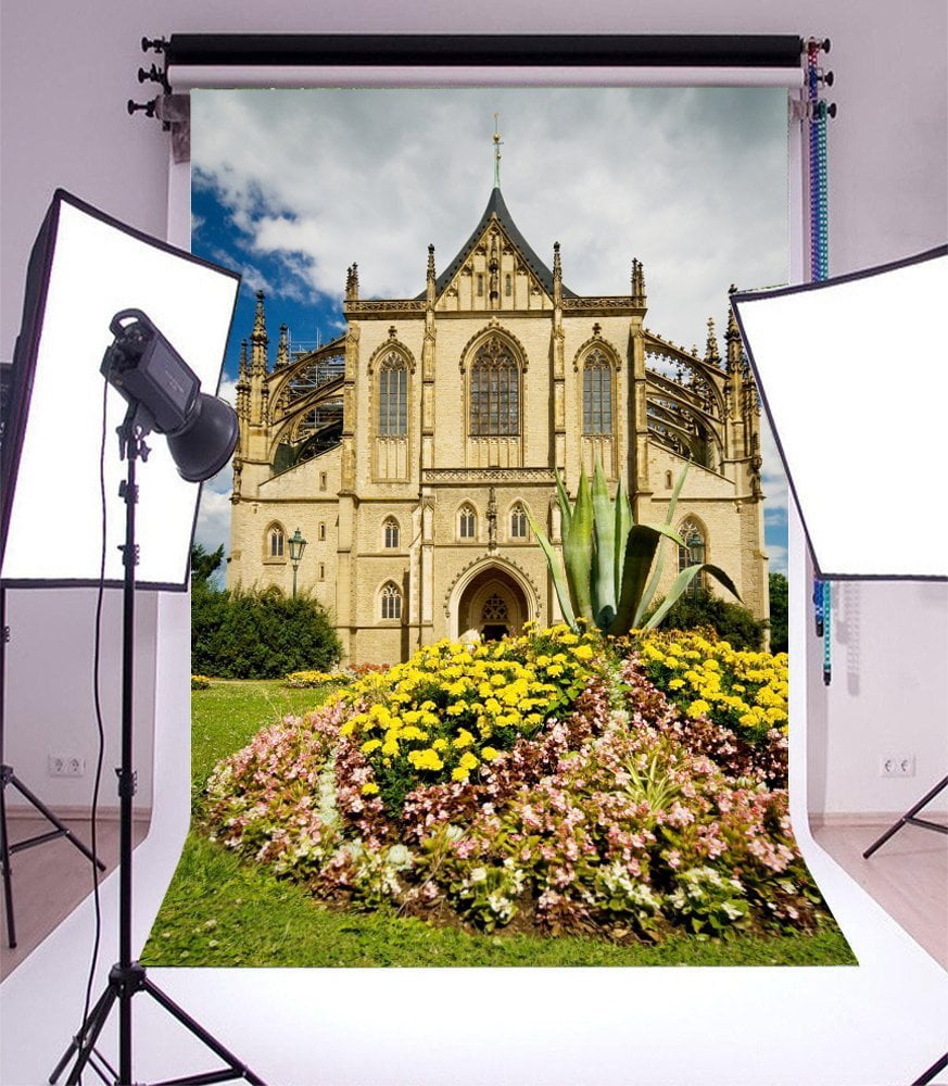 GreenDecor 5x7ft Photography Backdrop Park in Kutna Hora Castle Bloom ...