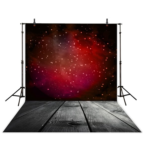 GreenDecor 5x7ft Photography Backdrops Abstract Bokeh Background Universe Theme Red starry sky Nebula Birthday Party Baby Shower Adults Kids Newborn Photo Backdrop Studio Props