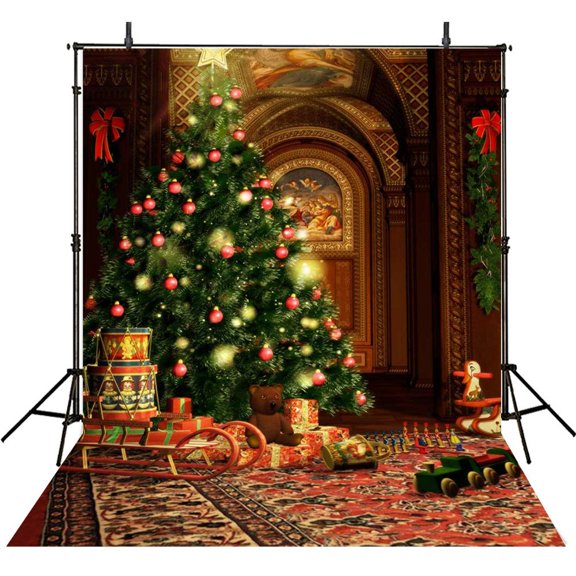 GreenDecor 5x7ft Photography Backdrops Christmas Tree Photography For Backdrop Kids Photo Backgrounds For Photo Studio