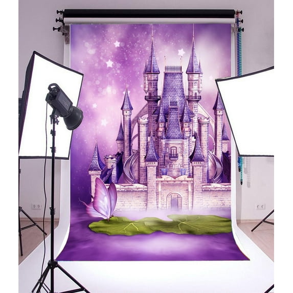 GreenDecor 5x7ft Photography Background Fairy Tale Castle Photo Backdrops Studio Props