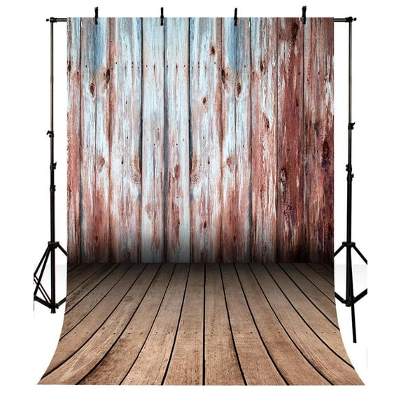 GreenDecor 5x7ft Photography Background Newborn Wood Floor Photography Backdrop Studio Prop