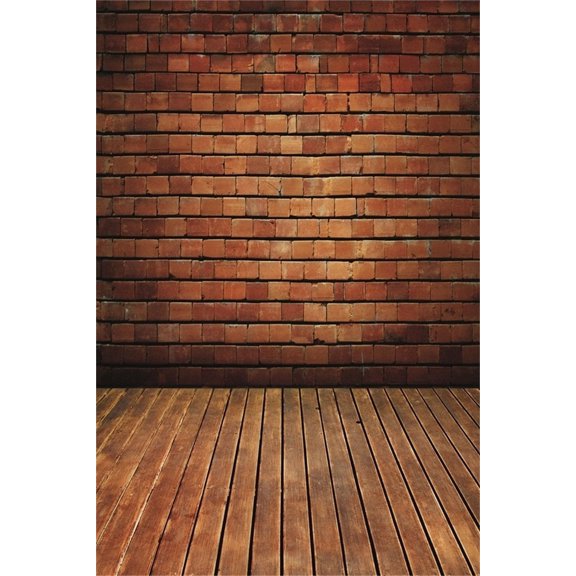 GreenDecor 5x7ft Photography Studio Backdrops Girl Toddler Photo Shoot Background Brick Wall Hardwood Floors Adult Kid Artistic Portrait Digital Video Props Scene