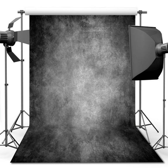 GreenDecor 5x7ft Retro Art Black Grey Portrait Backdrop For Studio Props Photo Backdrop