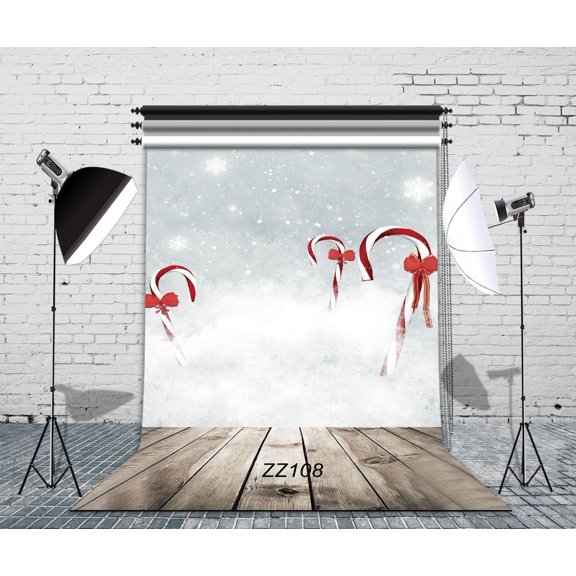 GreenDecor 5x7ft Snow-wrapped Christmas Photo Backdrops Photography Backdrop Background Studio Props