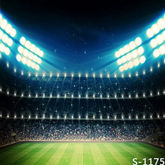 GreenDecor 5x7ft Soccer Football Field Pitch Light Photography Studio Backdrop Background