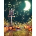 thumbnail image 1 of GreenDecor 5x7ft Spooky Halloween Pumpkins Wood Signpost Moon Stars Photography Backdrops Indoor Studio Backgrounds Photo Props, 1 of 3
