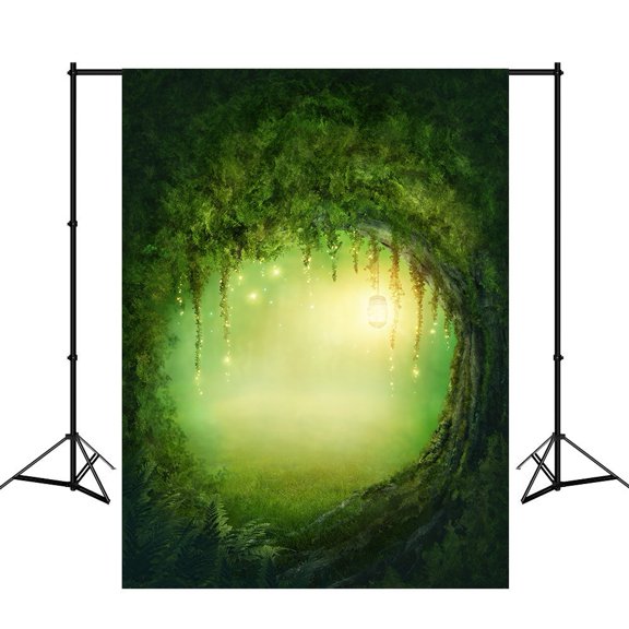 GreenDecor 5x7ft Spring Green Forest Photography Backdrops Lighting Photo Background Studio Props