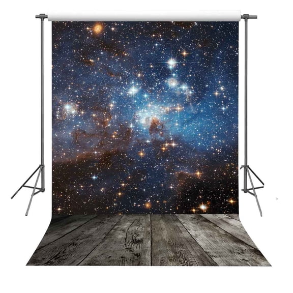 GreenDecor 5x7ft Starry Sky Photography Backdrop Photo Props Space Theme Background