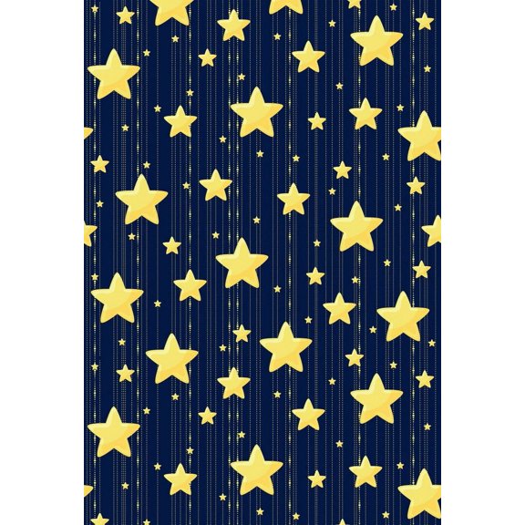 GreenDecor 5x7ft Tiled Yellow Five-pointed Stars Dark Blue Background Baby Shower Children Pets Photography Indoor Studio Photo Props