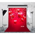 thumbnail image 1 of GreenDecor 5x7ft Valentine's Day Photo Backdrops Studio Red Heart Photography Backdrop Background Studio Props, 1 of 4