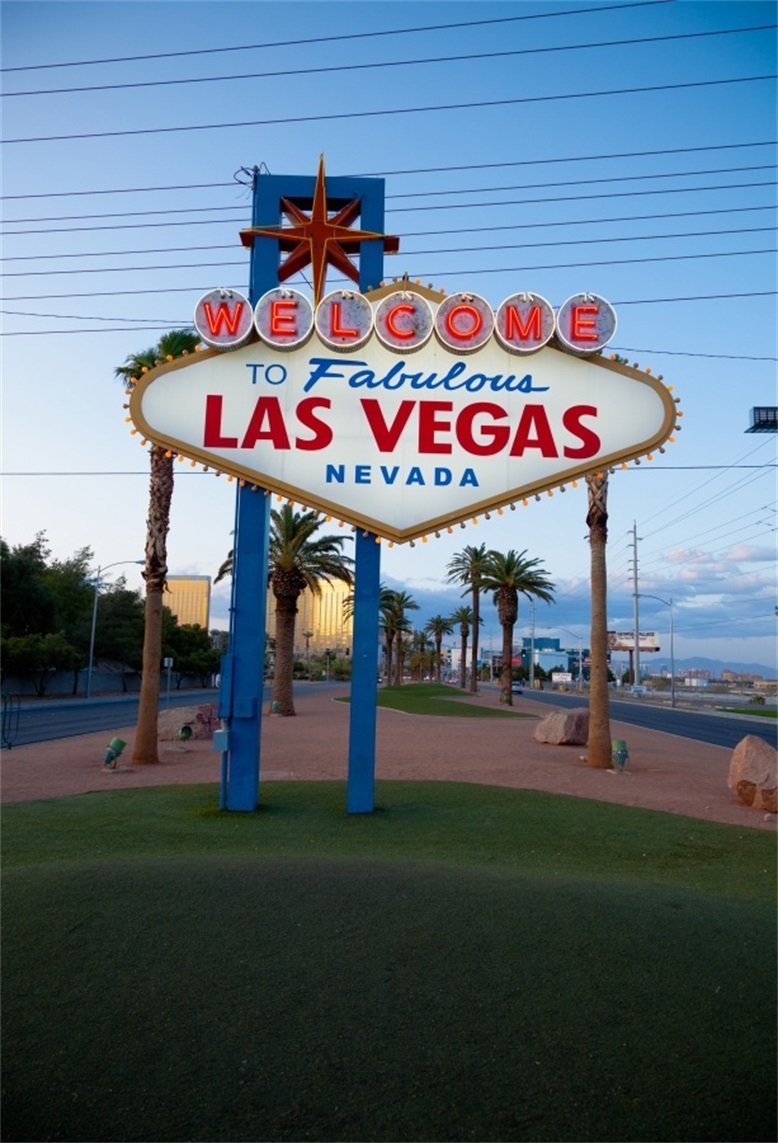GreenDecor 5x7ft Welcome to Fabulous Las Vegas Sign Backdrop Entrance to Las Vegas Nevada Photography Background Adult Artistic Portrait Outdoor Trave - image 1 of 4
