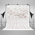 thumbnail image 1 of GreenDecor 5x7ft White Rose Flowers Valentine Photography Studio Backdrop Background, 1 of 3