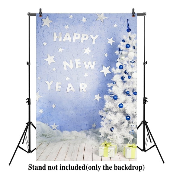 GreenDecor 5x7ft christmas photography backdrop background xmas Happy New Years white and pink tree wall gifts festival holiday Newborn kids photo studio drop props